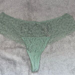 Victoria's Secret Mint Green Lace Thong